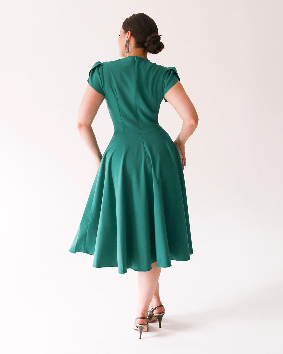 1950s Retro Swing Dress - Emerald