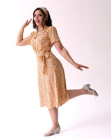 Pretty Retro 40s Shirt Dress - Summer Ditsy