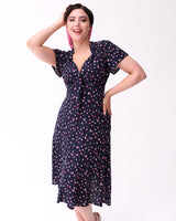 Pretty 40s Tea Dress in Pansy