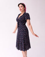 Pretty 40s Tea Dress in Pansy