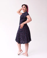 Pretty 40s Tea Dress in Pansy