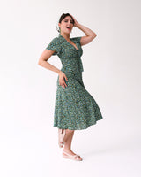 Pretty 40s Tea Dress in Mini Rose