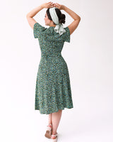 Pretty 40s Tea Dress in Mini Rose