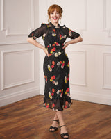 30s Loretta Bias Dress & Slip - Poppy