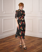 30s Loretta Bias Dress & Slip - Poppy