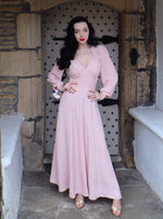 40s 'Marian' Midi Dress - Blush Pink