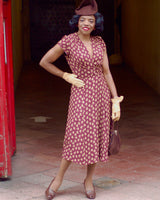 30s 'Ava' Tea Dress - Diamond Deco