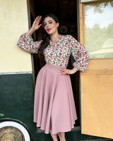 1950s Lola Blouse in Beautyberry Georgette