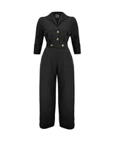 Pretty Retro Jumpsuit - Black