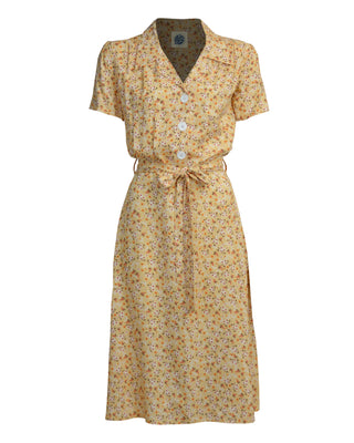 Pretty Retro 40s Shirt Dress - Summer Ditsy