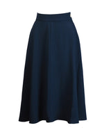 Pretty 40s Classic Swing Skirt - Navy