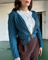 1940s Datemaker Cardigan - Petrol