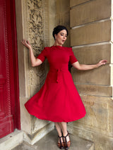 1940s Stanwyck Dress - Red