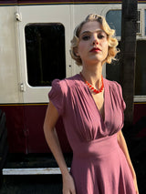 1930s 'Ava' Tea Dress - Plum