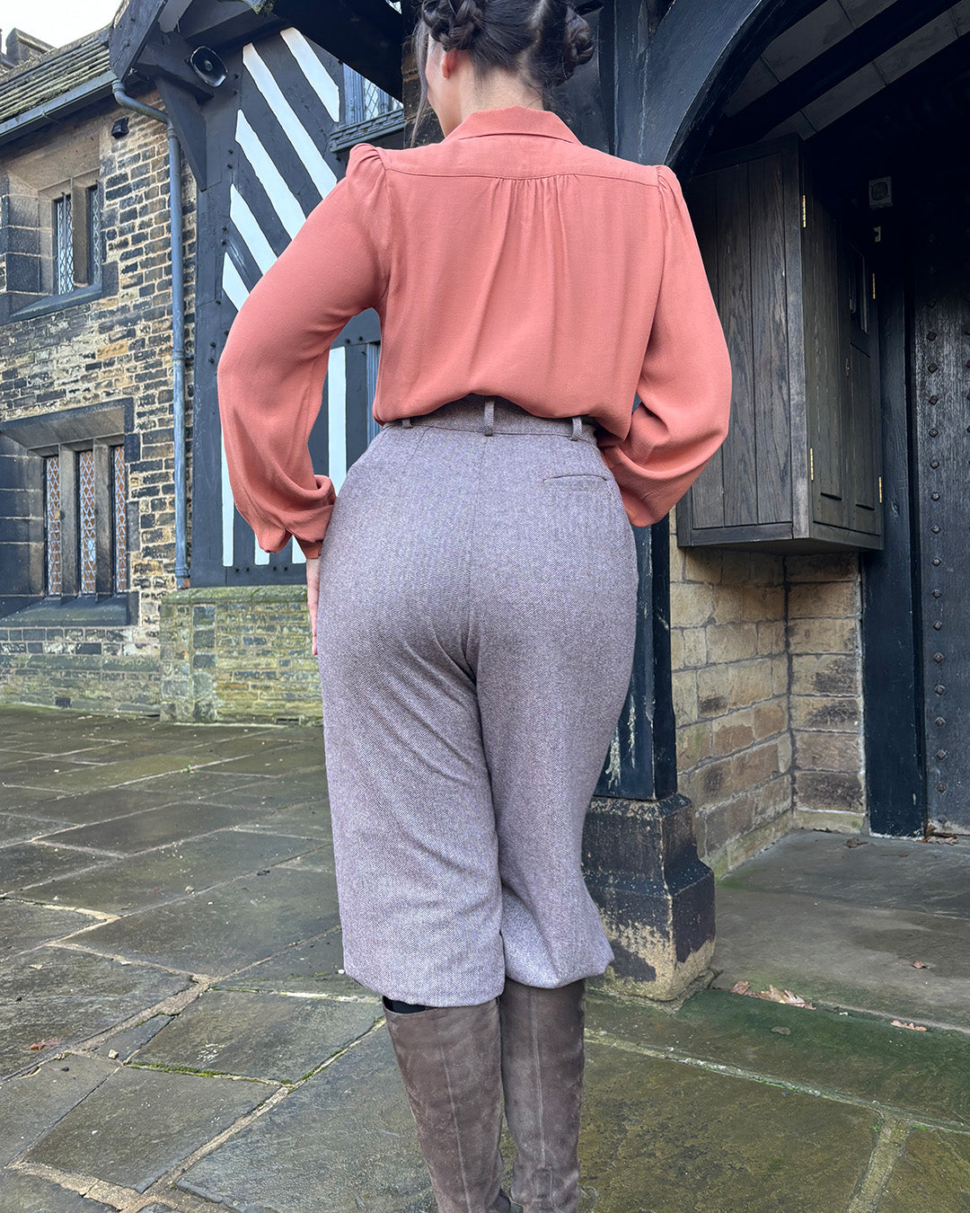 Ladies Plus Fours - Brown Herringbone