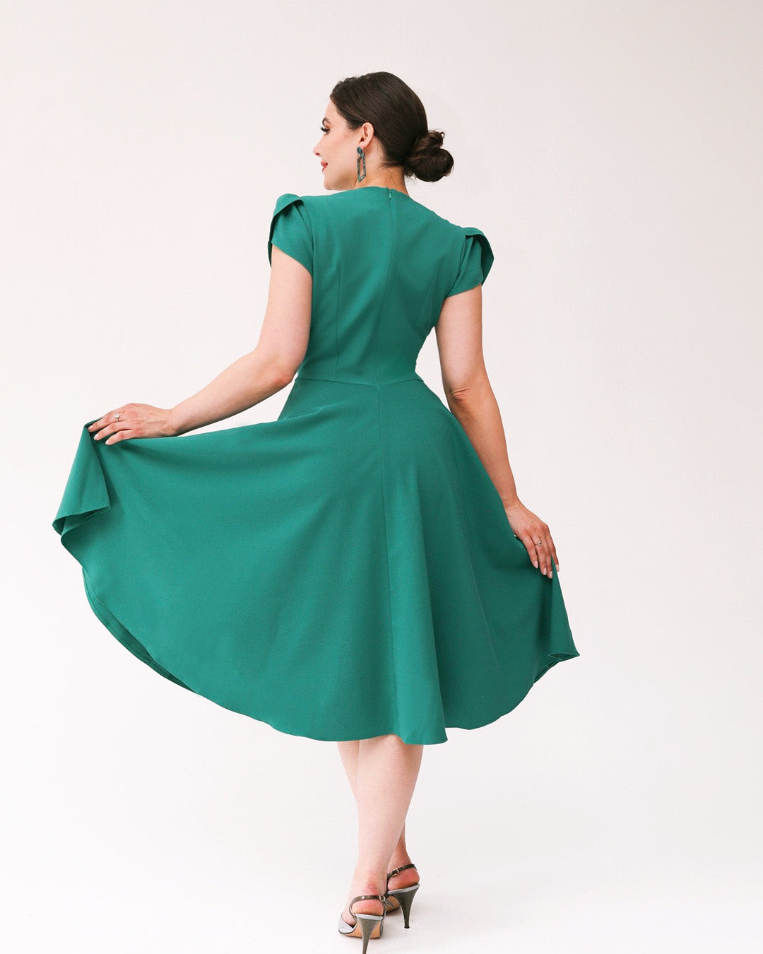 1950s Retro Swing Dress - Emerald