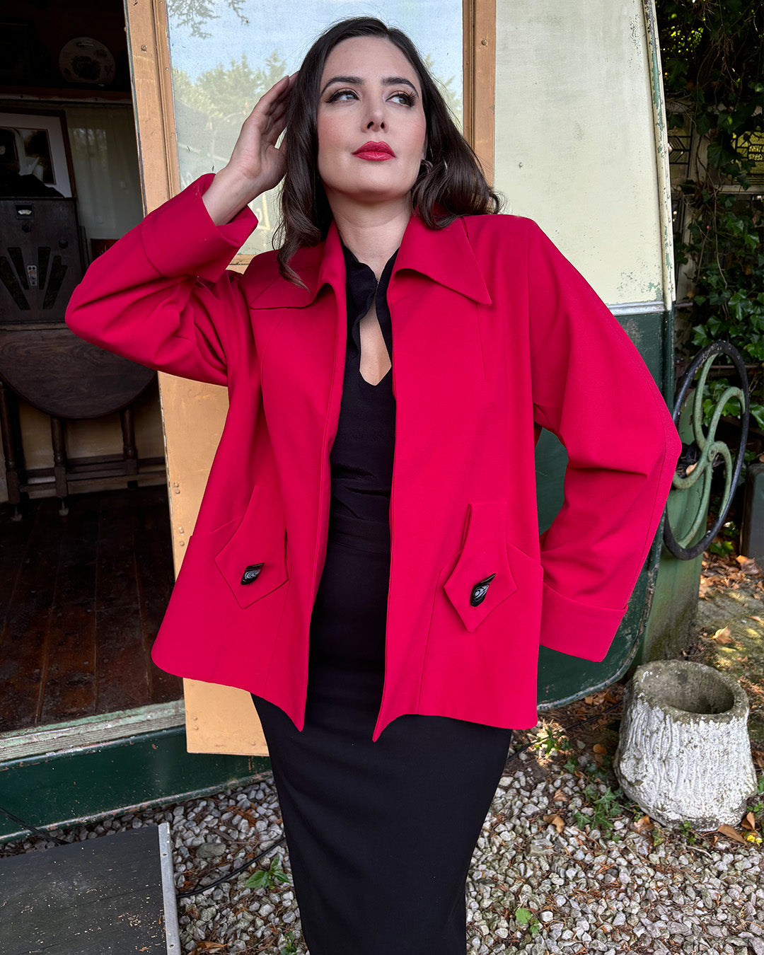 40s/50s Swing Coat in Red