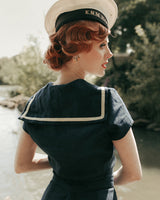 1930s Sailor Top in Navy