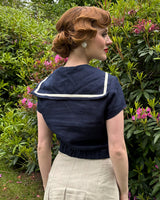 1930s Sailor Top in Navy