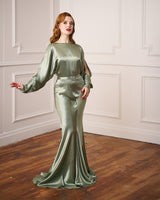 1930s Siren Evening Gown - Sage Green