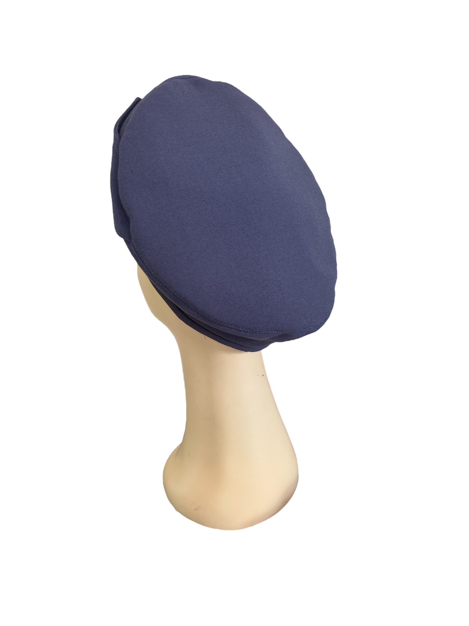 1940s Bow Halo Beret - Steel