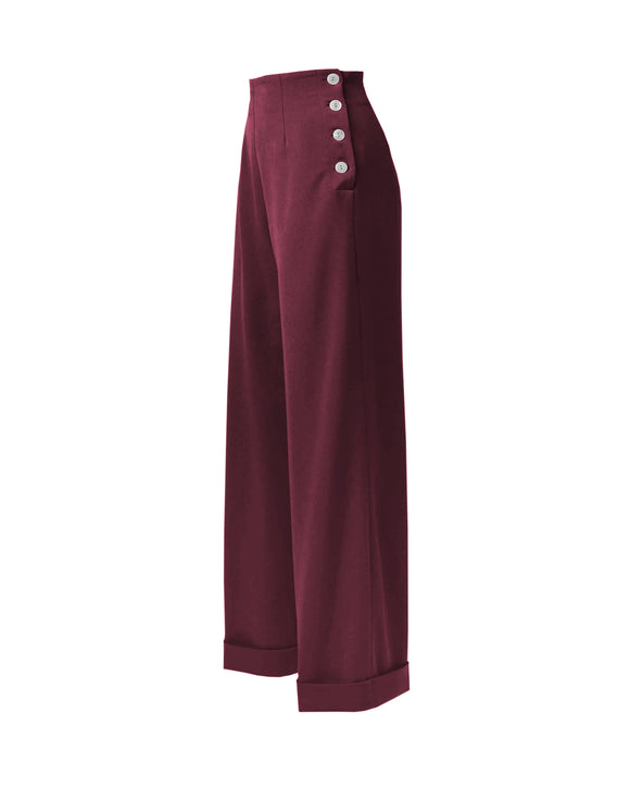 1940s Swing Trousers - Wine – House of Foxy