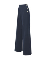 Pretty 1940s Wide Leg Trousers in Navy