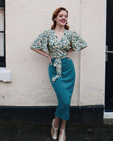 1950s Perfect Pencil Skirt - Teal