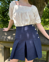 40s Square Neck Smock Blouse