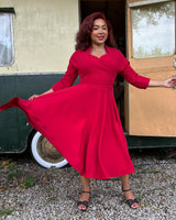 50s Grace Dress - Red