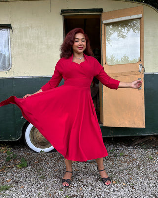 50s Grace Dress - Red