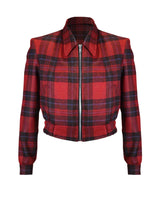 40s Americana Zip Jacket - Red Check