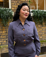 40s Americana Button Jacket - Steel