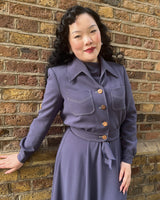 40s Americana Button Jacket - Steel