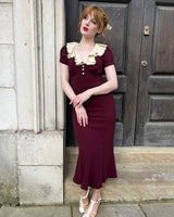 1930s Blondell Dress - Aubergine