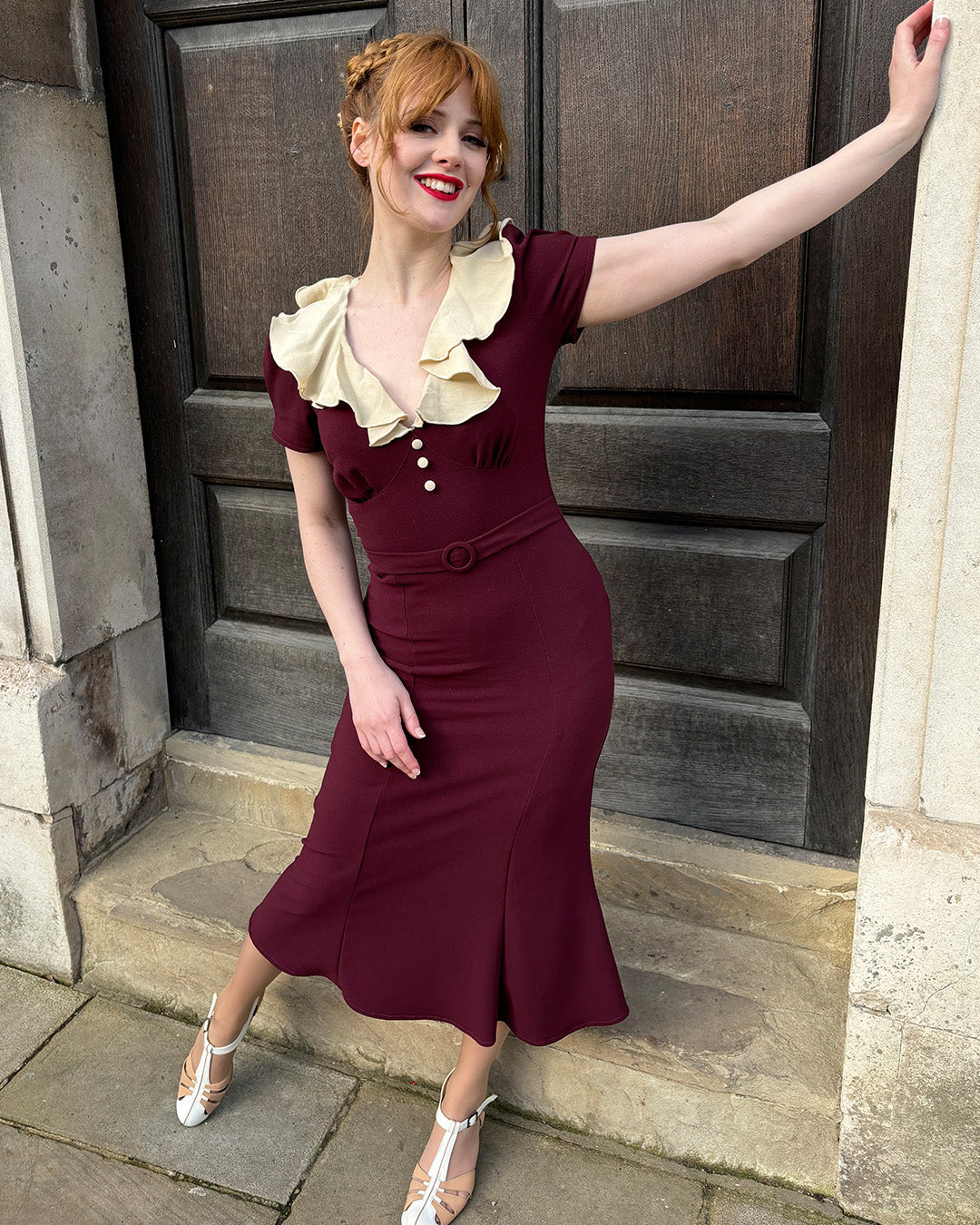 1930s Blondell Dress - Aubergine