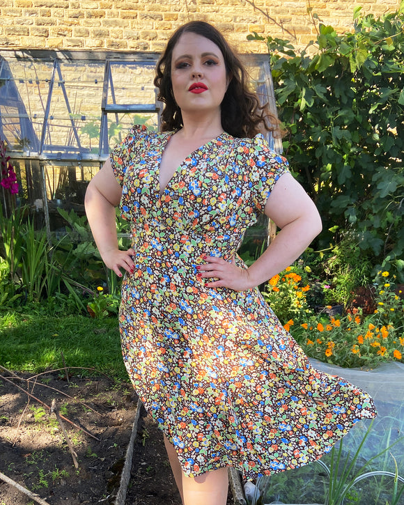 30s 'Ava' Tea Dress - Autumn Posey – House of Foxy