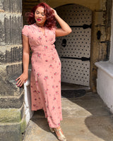 30s 'Ava' Midi Dress - Rosebud