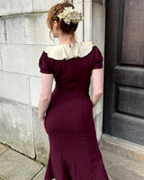 1930s Blondell Dress - Aubergine