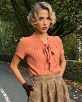 1930s Beau Blouse - Burnt Peach