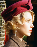 1940s Leaf Halo Beret - Berry