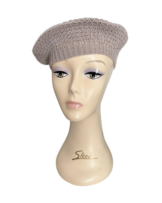 Knitted Beret - Pearl