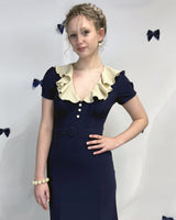 1930s Blondell Dress - Navy