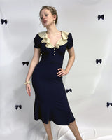 1930s Blondell Dress - Navy