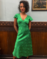 1930s Blythe Midi Slip Dress - Emerald