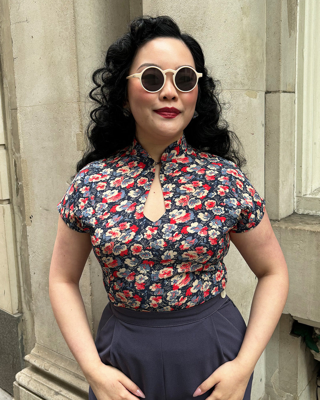 40s Keyhole Blouse - Jubilee