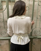 30s Frill Blouse - Ivory