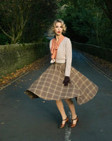 50s Premium Circle Skirt - Autumn Check