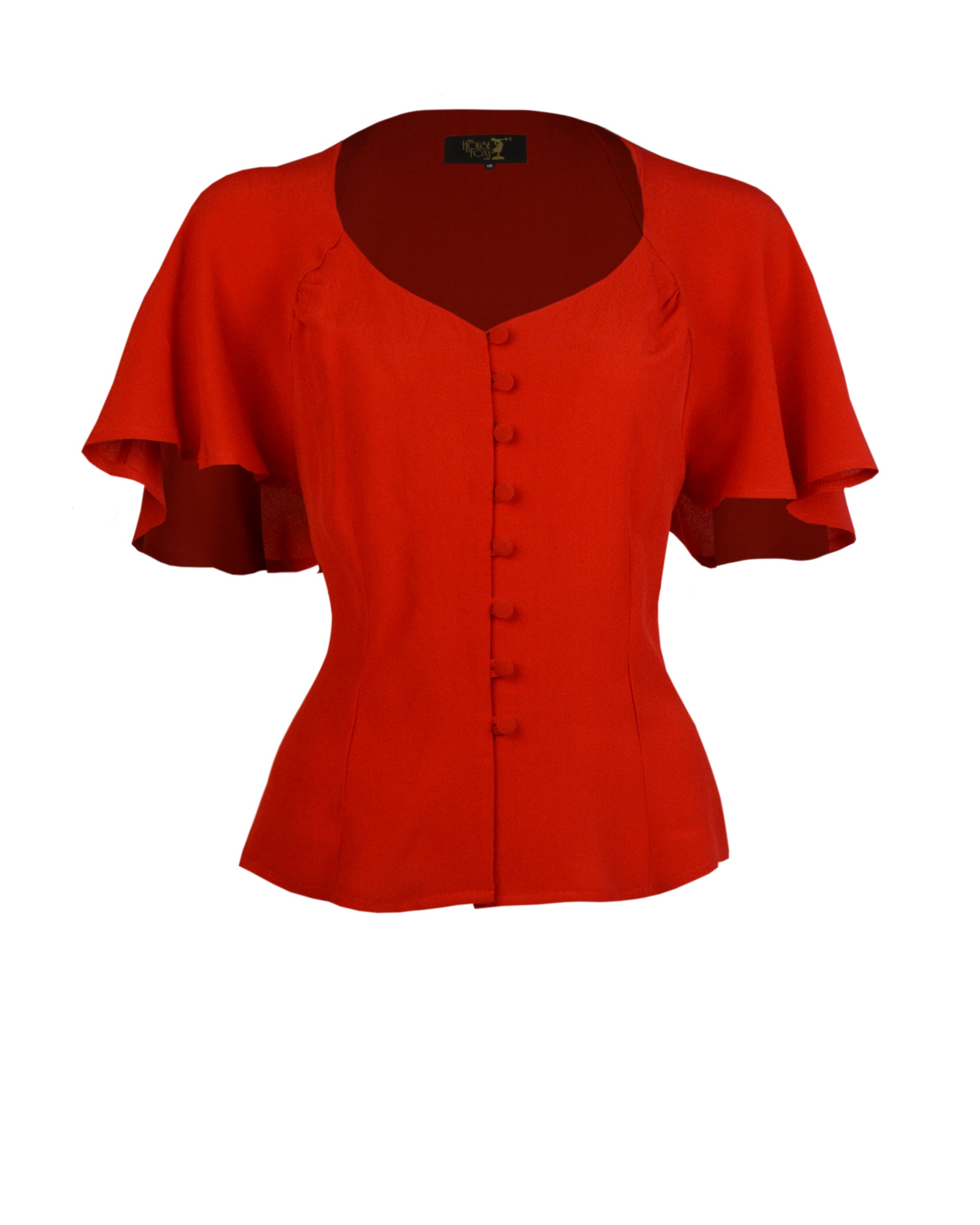 1930s / 70s Cherish Blouse - Red