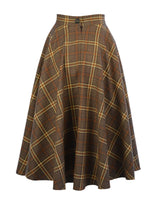 50s Premium Circle Skirt - Autumn Check